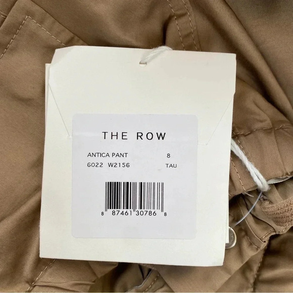 NWT The Row Antica Pant Parachute Cargo Utility Wide Leg Cotton Silk Taupe 8 - Picture 8 of 17